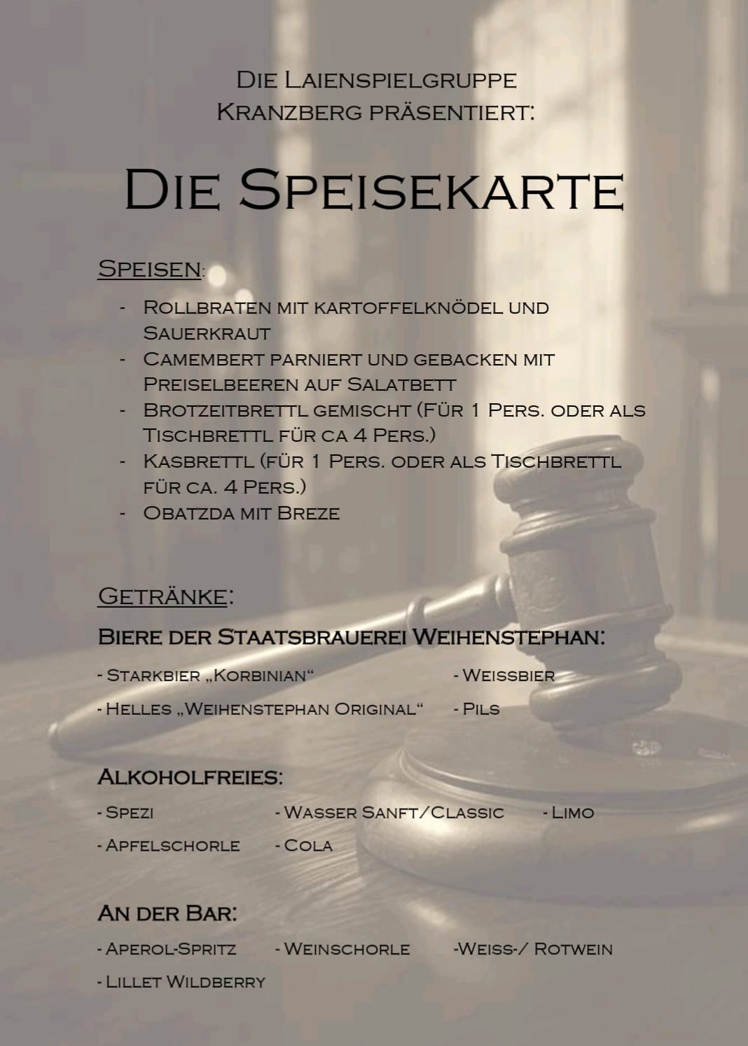 Speisekarte